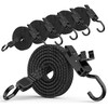 Rugtol Bungee Cords with Hooks, 48 Inch Adjustable Flat Bungee