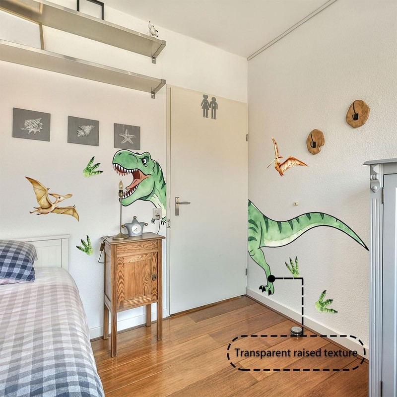 Cartoon Dinosaur Wall Stickers DIY Peel and Stick Clings