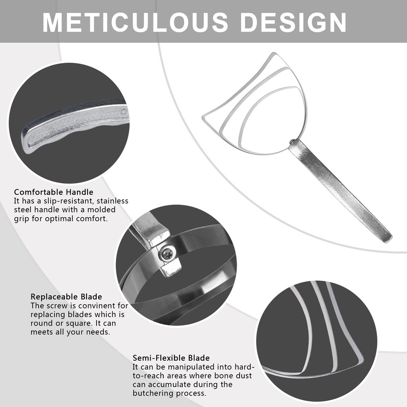 BOLEX Professional Square stainless steel Bone Dust Scraper- Catering kitchenware