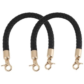 KDSSYFT Bag Handles, 2 Pcs PU Leather Purse Handle, Handbags Handle, Replacement, Replacement, Repair, Removable, for Crafts, DIY Bags (Black, 11.8 inches (30 cm)