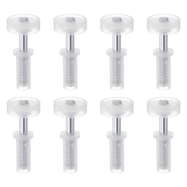 sourcing map 8pcs Bi-Fold Wardrobe Spring Loaded Top Roller Guide