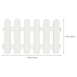 Luxshiny 2Pcs Garden Landscape Fence Border - White Decorative Garden Ornamental Edging Border, for Indoor, Garden Decor, 50x30cm