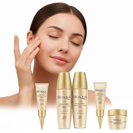 Set Facial Bioaqua Hidratación Intensiva Con Baba De Caracol Completo Para Cuidado Diario Del Rostro, Ideal Para Todo Tipo De Piel