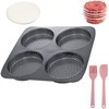 HOMOMSAE Large Hamburger Bun Pan, 5 Inch Perforated Commercial Non-Stick
