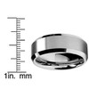 8MM High Polish/Matte Finish Men's Tungsten Ring Wedding Band Size