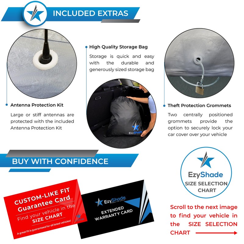 EzyShade 10-Layer SUV Car Cover Waterproof All Weather. See Vehicle