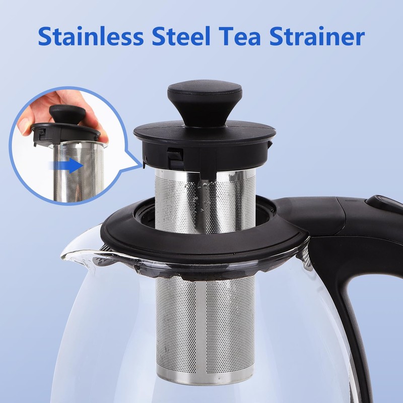 Taylor Swoden Electric Kettle with Tea Infuser, 1L Small Electric
