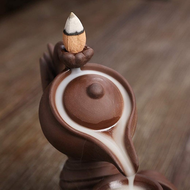 Buddha Hand Series Backflow Incense Burner Indoor Smoke Waterfall Incense