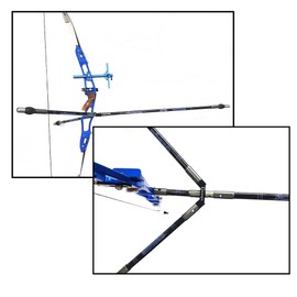 AMEYXGS 3/4/5/10/12/26/28/30 Inch Carbon Fiber Bow Stabilizer Balance Bar Stabilizer Extension Pole Rod Bow Stabilizer for Recurve Bow and Compound Bow (Blue 28 inch)
