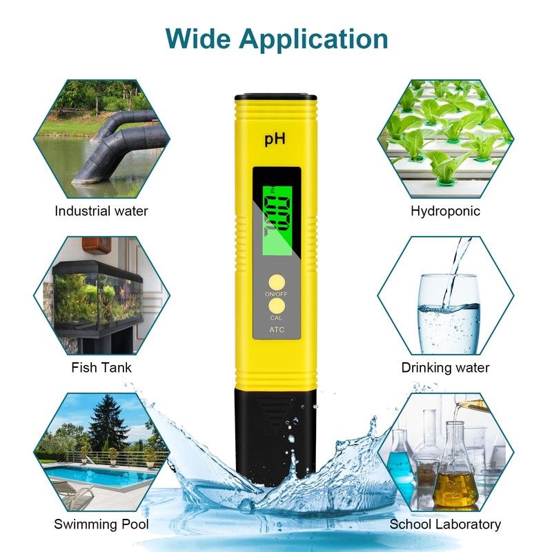 flintronic Digital pH, 0.01pH High Accuracy pH Tester, 2% Reading
