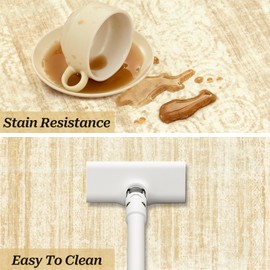 Miukiki 8x10 Area Rugs, Modern Abstract Rug with Non Slip Backing, Stain Resistant Washable Rugs, Non-Shedding Area Rug for Living Room (Yellow, 8'x10')