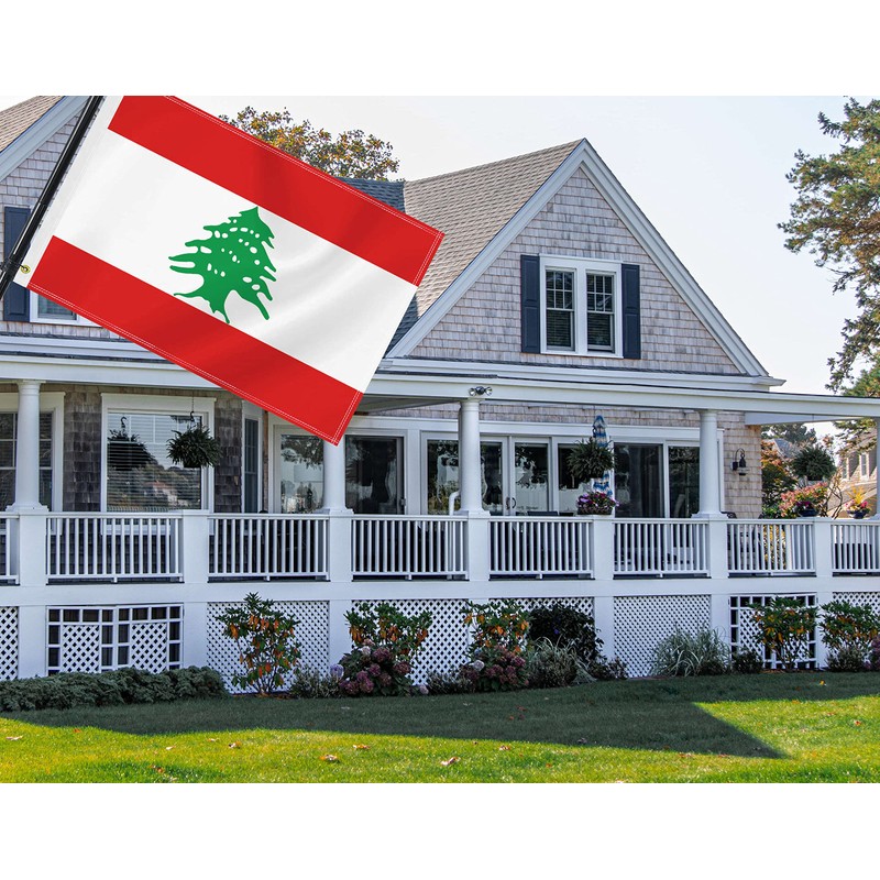 2×3 FT Lebanon Flag,Medium 60×90 CM lebanese Outdoor Banner,100D Decor,Doube