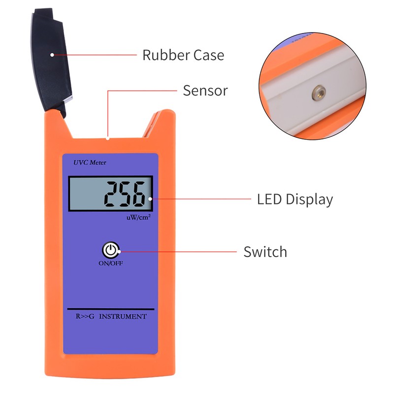 RGM-UVC Digital Illuminance Meter for Reptile UV Irradiance High Precision
