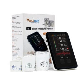 Pepultech Veterinary Blood Pressure Monitor, Automatic Digital BP Machine for Dogs Cat,Silent Operation Feline Blood Pressure Monitor,3.5 inch LCD Screen and 1000 Sets Data Memory,One Button Operation