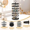 TANOSAN 6 Tier Rotating Earring Holder Organizer Stand Adjustable Plastic
