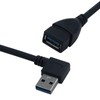 Antrader USB 3.0 Type A 90 Degree Male to Straight