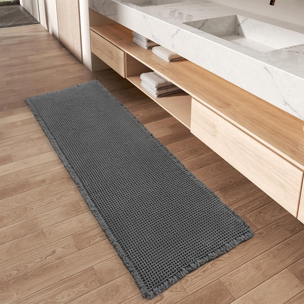 Upgraded Waffle Runner Rug Super Absorbent Non Slip Bath Mats