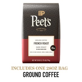 Peet's Coffee, Dark Roast Ground Coffee, 100% Arabica Coffee - French Roast 28 Ounce Bag