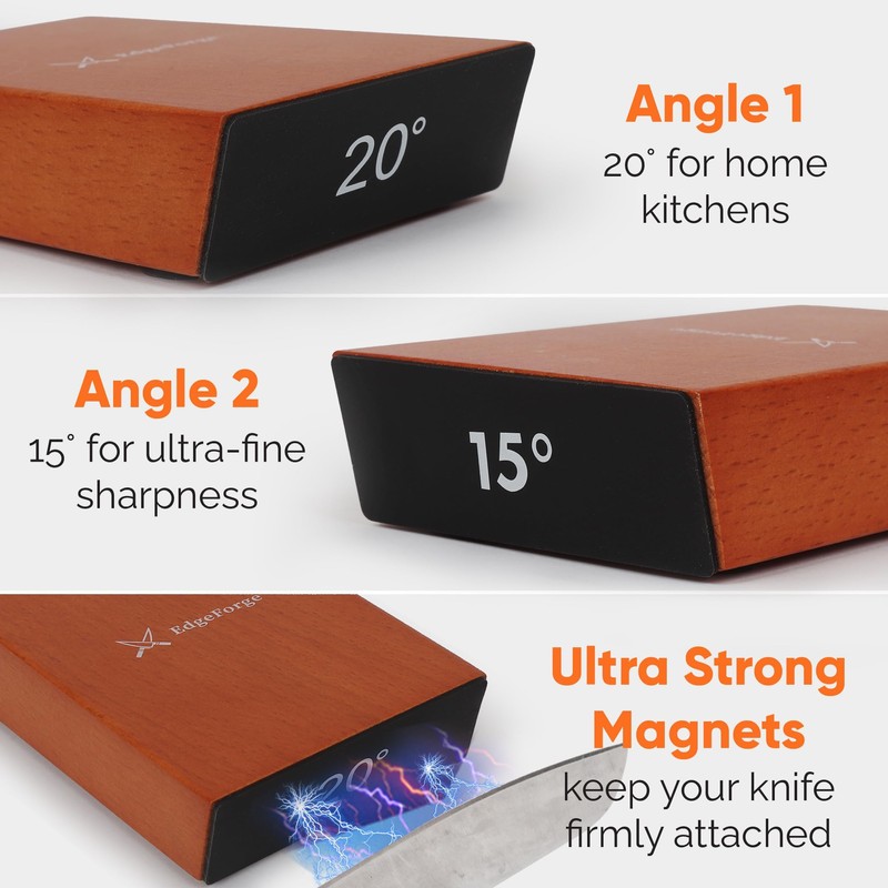 EdgeForge™ Rolling Knife Sharpener Kit - Beech Wood Magnetic Rolling