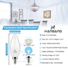 hansang E12 Candelabra LED Light Bulbs 6000K Cool Daylight White,