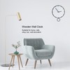 Wooden Wall Clock Silent Non Ticking Round Clock with Hook