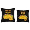Funny Sleeping Taco Cat Throw Pillow, 16x16, Multicolor