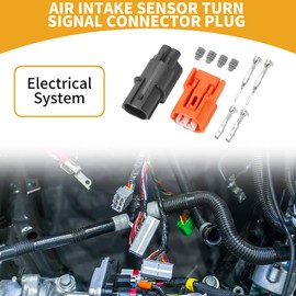 Partuto 2 Pin Air Intake Sensor Turn Signal Connector Plug - Car Male Female Wire Terminal Connector - for Honda K20 Plastic Gray - 1 Set