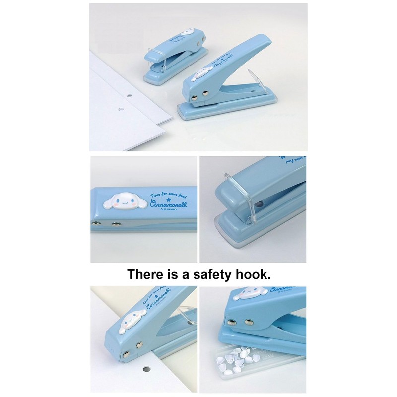 LENITH Animal Character Cinnamoroll One Hole Punch, Hole Puncher, Low