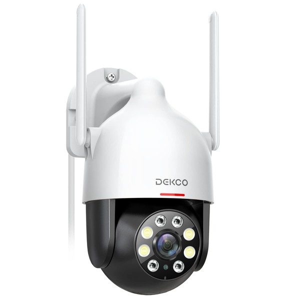 DEKCO DEKCO 2K Security Camera Outdoor with Motion Tracking, Pan-Tilt