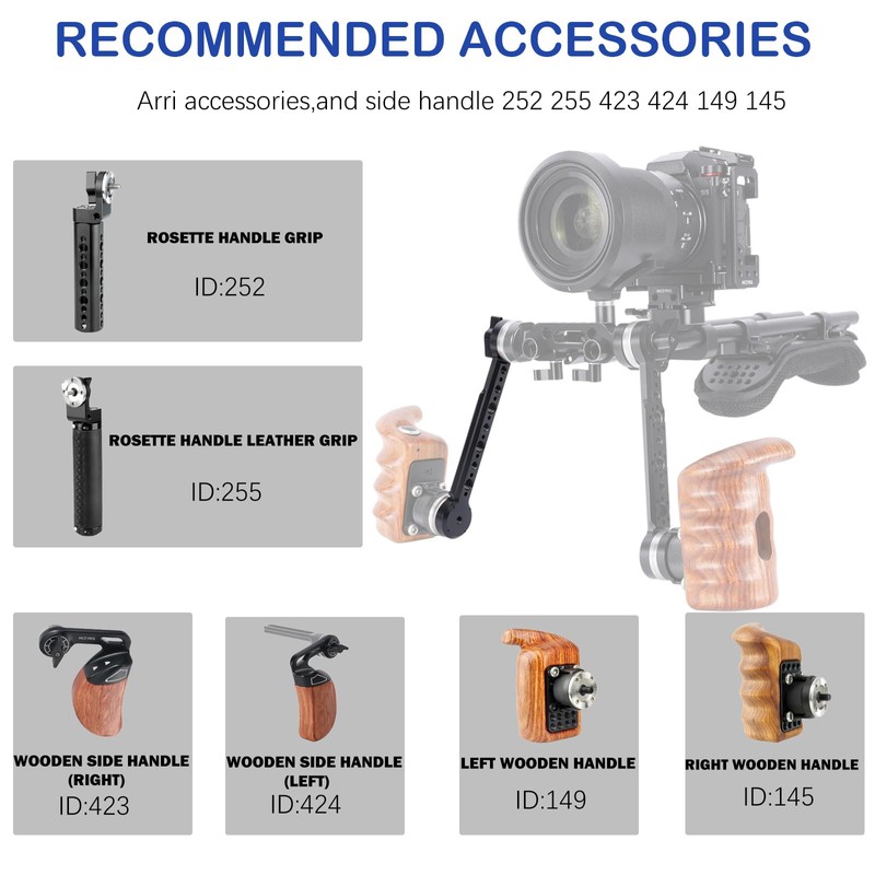 NICEYRIG Rosette Extension Arm with Nato Rail & Locating Holes