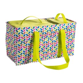 Extra Large Utility Tote w/Stand up Design All Purpose Tote_Leaves