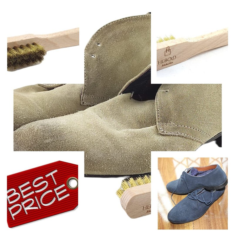Hebold Shoemaking Brass Brush for Sensitive Suede Leather, Nubuck Leather