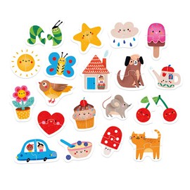 Banana Panda My First Puzzle – Happy Pairs | 19 Colourful 2-Piece Puzzles for Toddlers | Educational Toy for 1 Year Olds | Early Learning Game to Boost Fine Motor Skills & Vocabulary