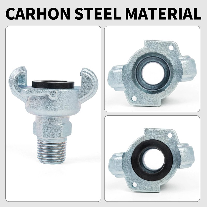 ChillWaves Iron Air Hose Fitting, 1/4" NPT Male 2 Lug