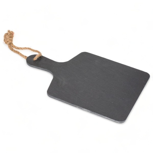 MIJOMA Elegant slate plate with handle and jute ribbon, including