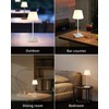 NEWSEE 14.5" Small Cordless Touch Table Lamp White, Waterproof Shower