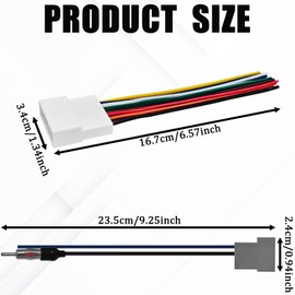 UZZH Radio Wiring Harness Adapter Kit for Car Stereo, Aftermarket Radio Wire Harness, Antenna Cable Connector W/Steering Wheel Control Adapter for Nissan 2007-2019/Infiniti 2008-2013/Subaru 2008-2013