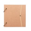 A4 Kraft Scrapbook,Blank Ring Binder Notebook Notepad Loose Leaf Sketchbook