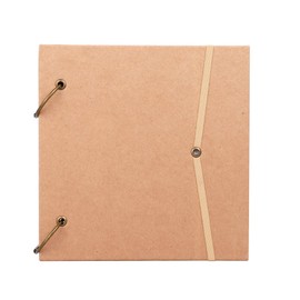 A4 Kraft Scrapbook,Blank Ring Binder Notebook Notepad Loose Leaf Sketchbook Journal Diary for Drawing Writing with Elastic Band Closure