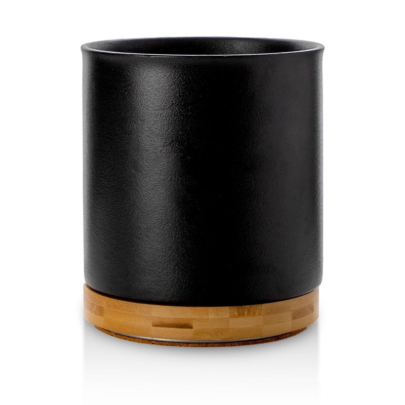 Nucookery 360°Rotating Utensil Holder, 7.2" Kitchen Utensil Crock, Ceramic Cooking