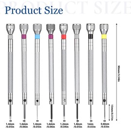 Precision Screwdriver Set, 8 Pcs Micro Watch Screwdriver Set 0.6-1.6 mm Professional Watch Repair Tools for Watches Eyeglass Sunglass Electronics Repair Watchmaker Jewelry Work