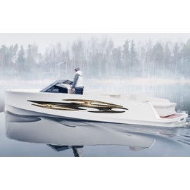 VSgraphics llc Tribal Speed Boat Graphics Decal, Steel Arms Watercraft Vinyl Decal, Tribal Boat Full Color Vinyl Sticker (5x30) (ZS_1)