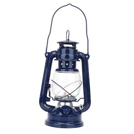 Kerosene Lamp Vintage Camping Lantern Lights Portable Hanging Camping Kerosene Oil Lantern for Outdoor Hiking Picnic Home Decoration(Blue)
