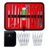 InstaSkincare Kit De Tijeras Pinzas Laboratorio Escalpelo 20pz Diseccion B
