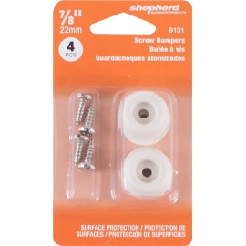 SHEPHERD HARDWARE NEW SHEPHERD 9131 PK (4) 7/8" FURNITURE SCREW ON BUMPERS 6834220