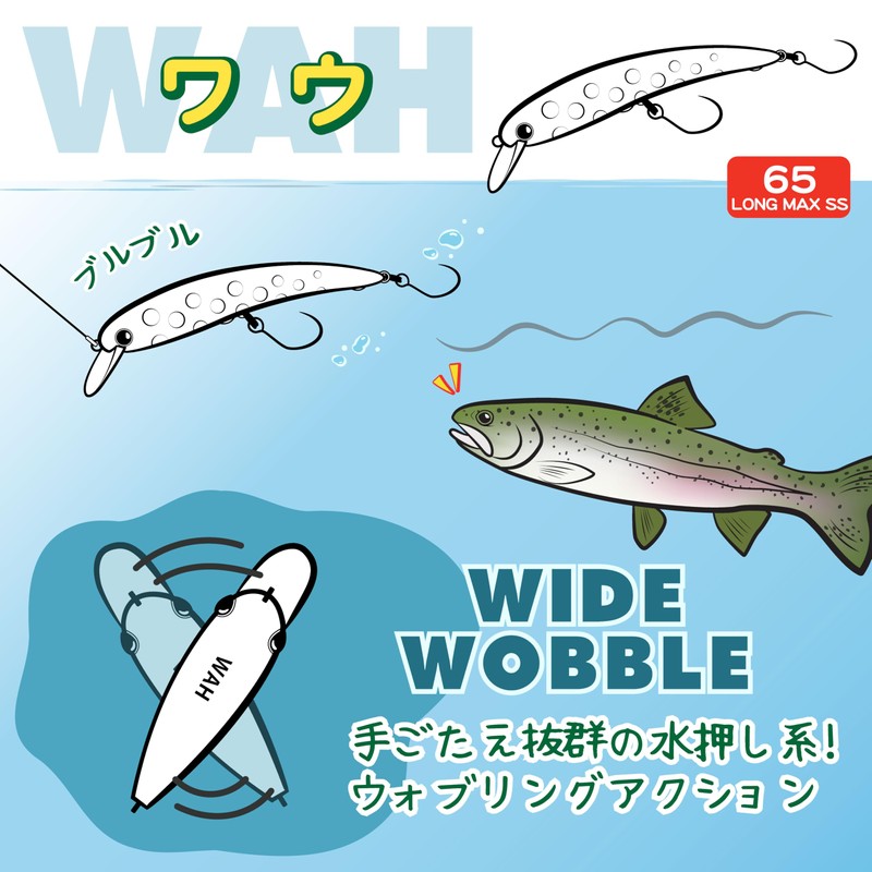 Lucky Craft Wow 65 Long Max SS FISHER Lure (0842