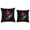 Freestyle Skier Vector Throw Pillow