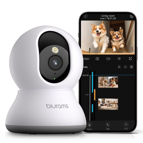 blurams Pet Camera 2K, 360° Indoor Security Camera, Dog Camera