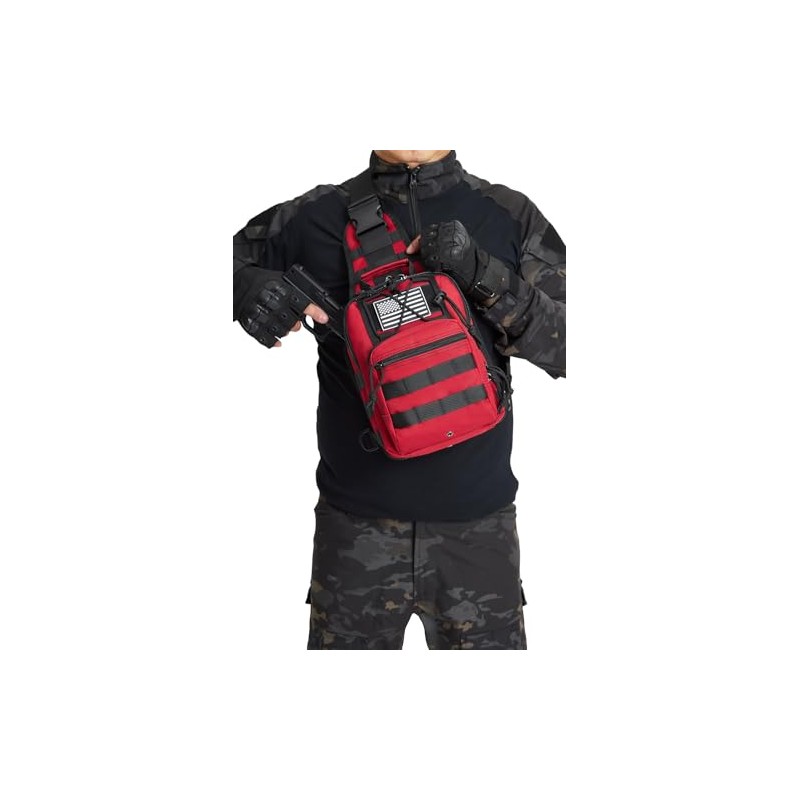 ATBP Small Tactical Sling Bag for Men with Holster Military