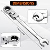 Kyuionty 10 mm Ratchet Wrench Metric, Flex Head Combination Wrench